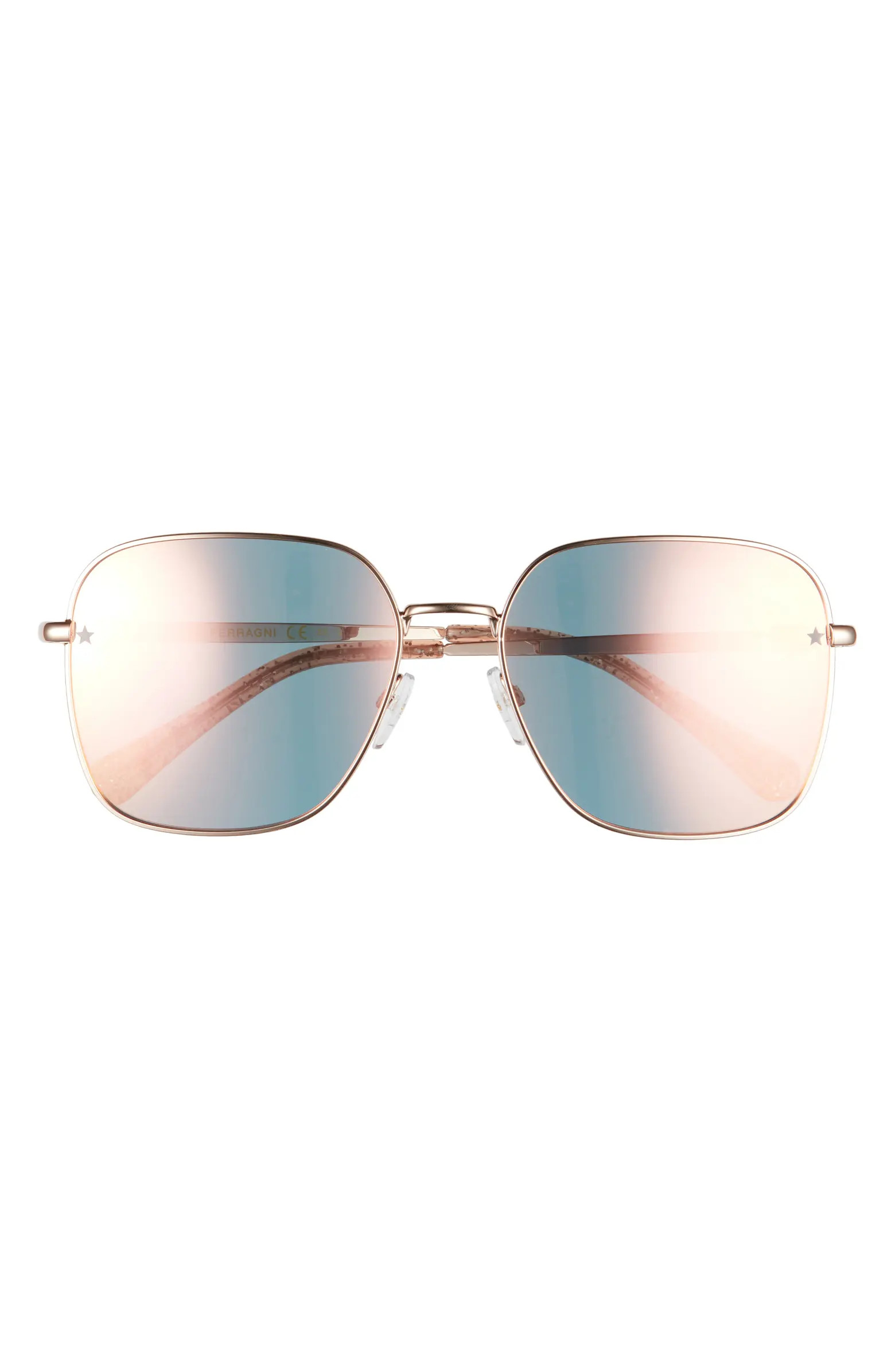 57mm Square Metal Sunglasses | Nordstrom