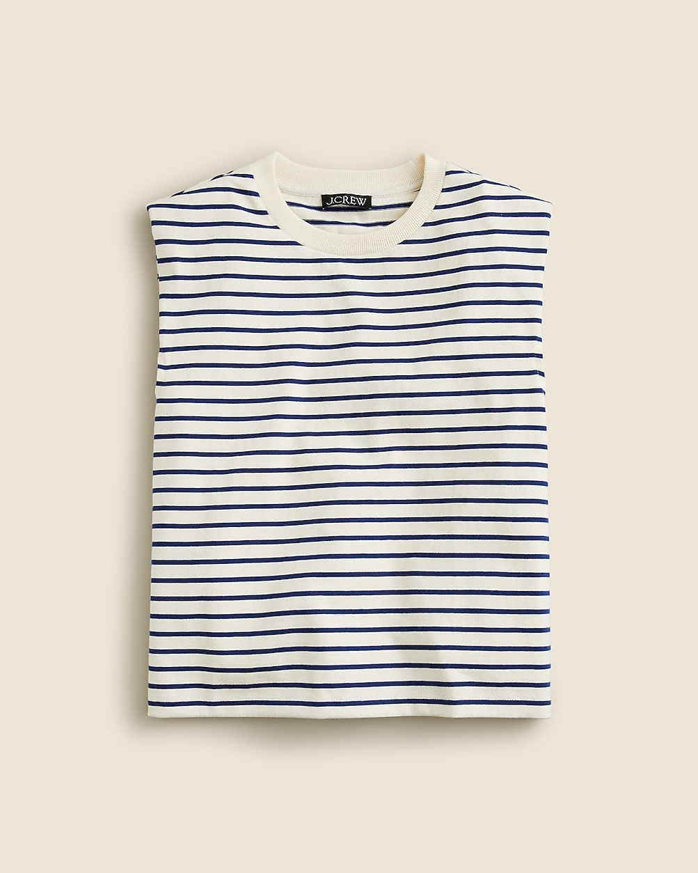 Boatneck muscle T-shirt in stripe mariner cotton | J. Crew US