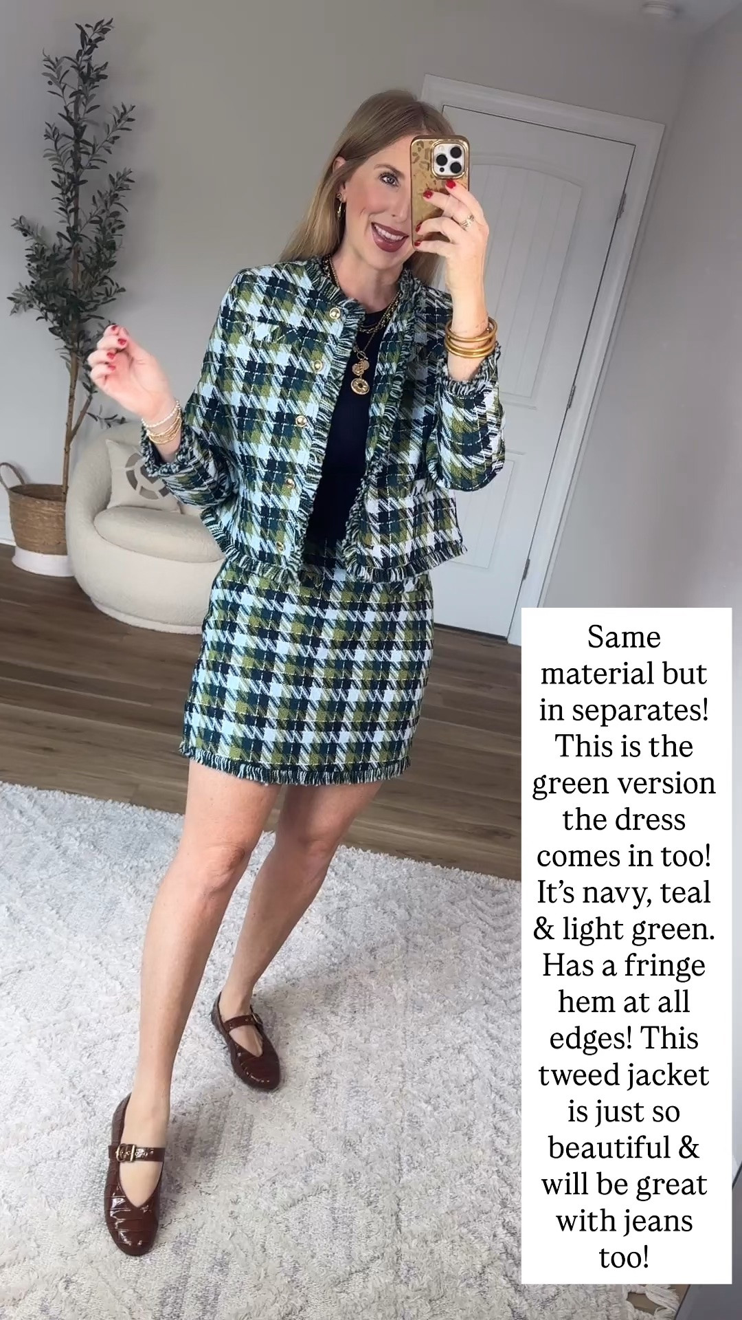 Walmart tweed jacket and skirt

#LTKootd