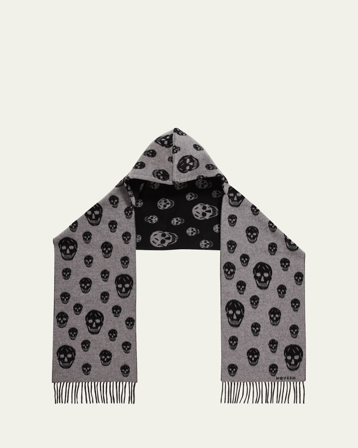 Skull Wool Cashmere Hooded Scarf | Bergdorf Goodman