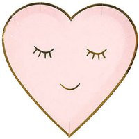 Pink & Gold Heart Paper Plates, Girls Birthday Party Disposable Tableware | Etsy (US)