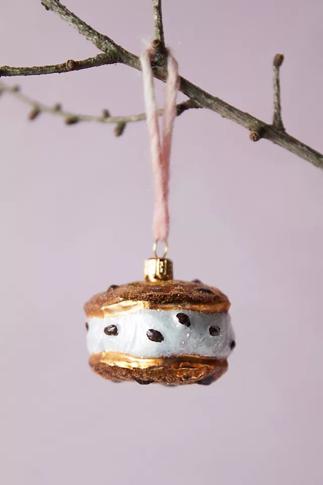 Ice Cream Sandwich Glass Ornament | Anthropologie (US)