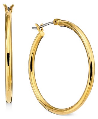 Lauren Ralph Lauren Medium Hoop Earrings 1.2" - Macy's | Macy's
