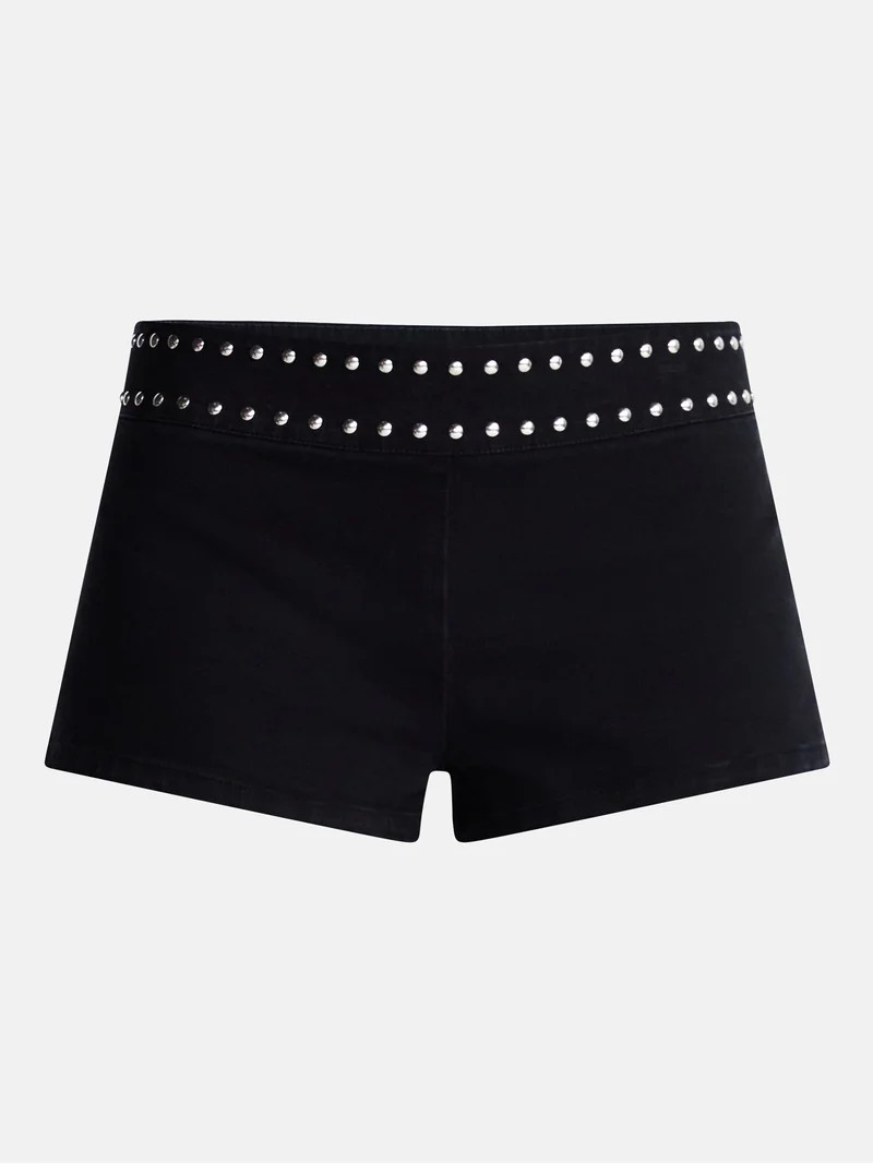 No Boundaries Studded Micro Shorts, 1.5'' Inseam, Women's Sizes XXS-XXL | Walmart (US)
