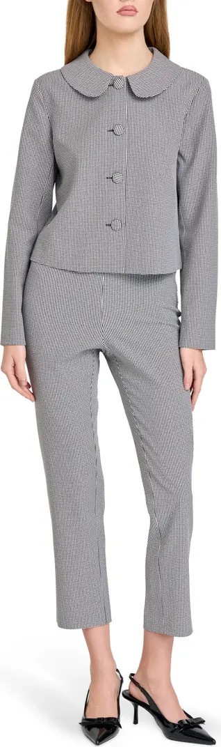 Melina Houndstooth Crop Pants | Nordstrom