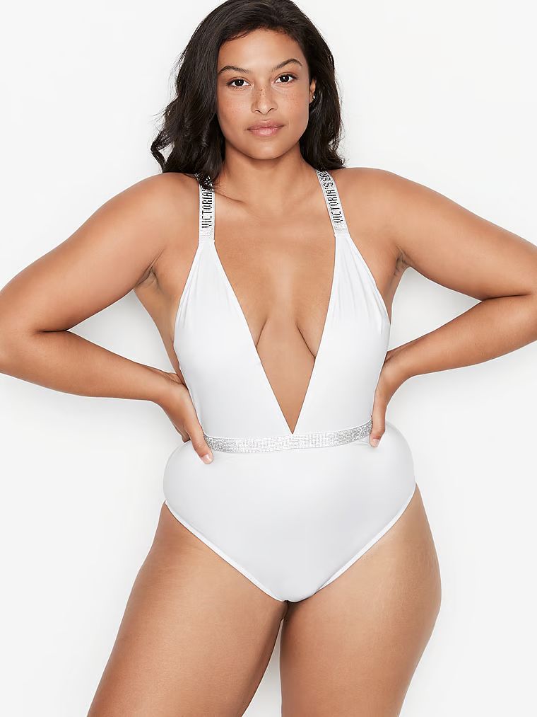 Shine Strap Plunge One-Piece Swimsuit | Victoria's Secret (US / CA )