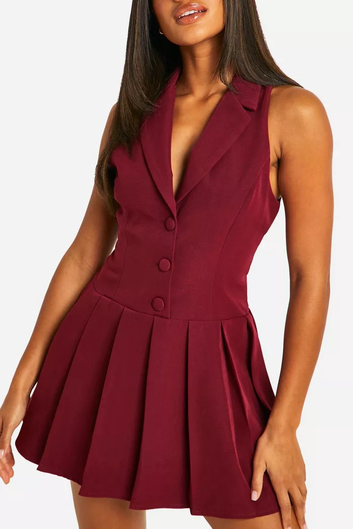 Vest Tennis Skirt Dress | boohoo (US & Canada)