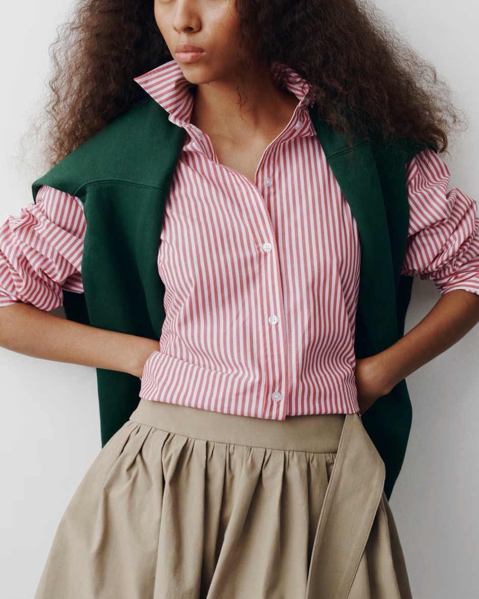 Red and white striped button up shirt

#LTKSeasonal