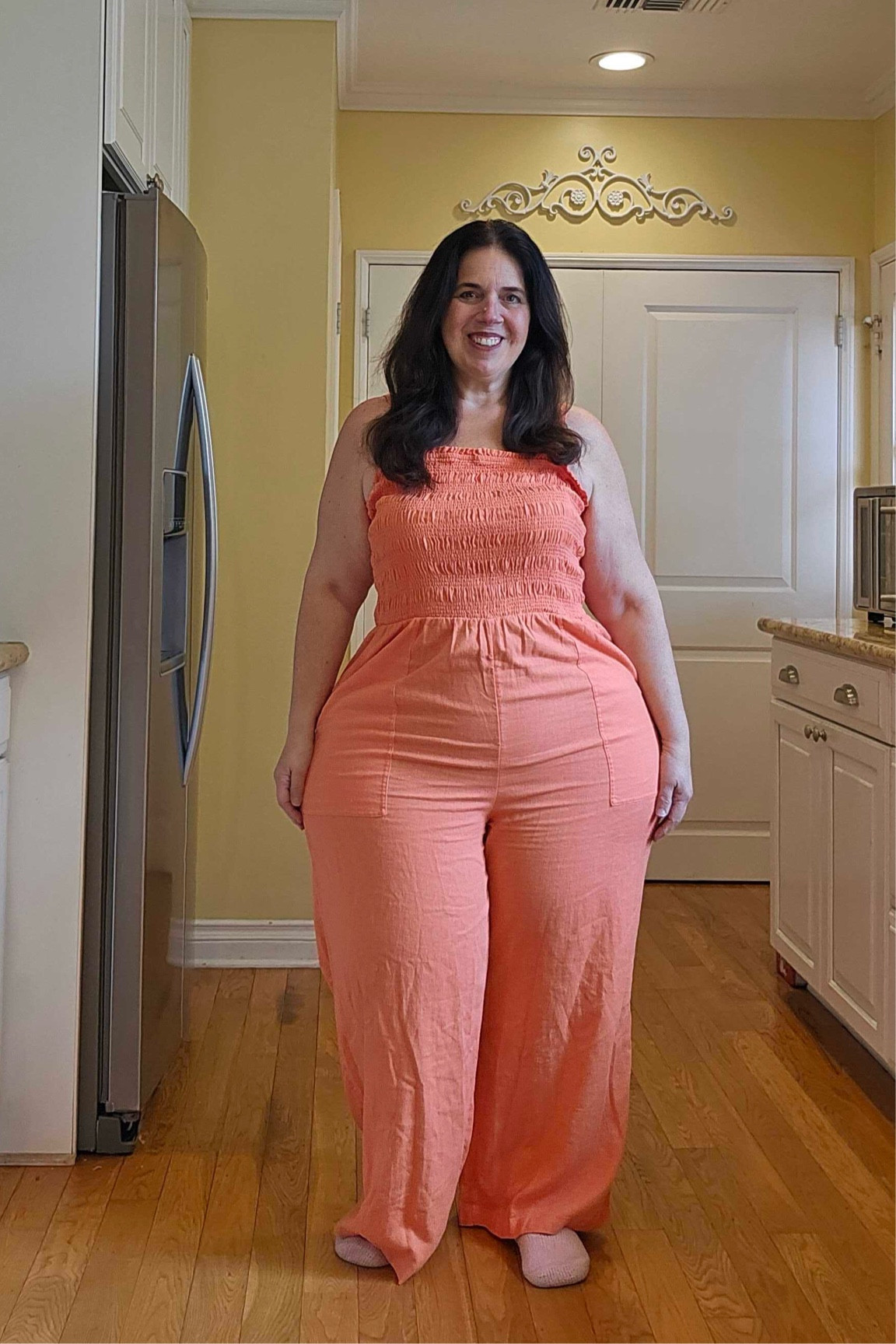 Just Peachy!

Coral is such a wonderful color this year and this smocked linen jumpsuit is a comfortable way to enjoy the outdoors in style.

Summer Outfit 
Travel Outfits 

#LTKOver40 #LTKPlusSize #LTKSummerSales