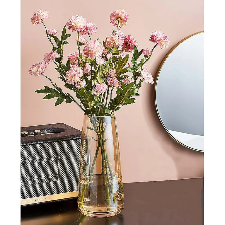 Ins Modern Glass Vase Irised Crystal Clear Glass Vase for Home Office Decor - Walmart.com | Walmart (US)