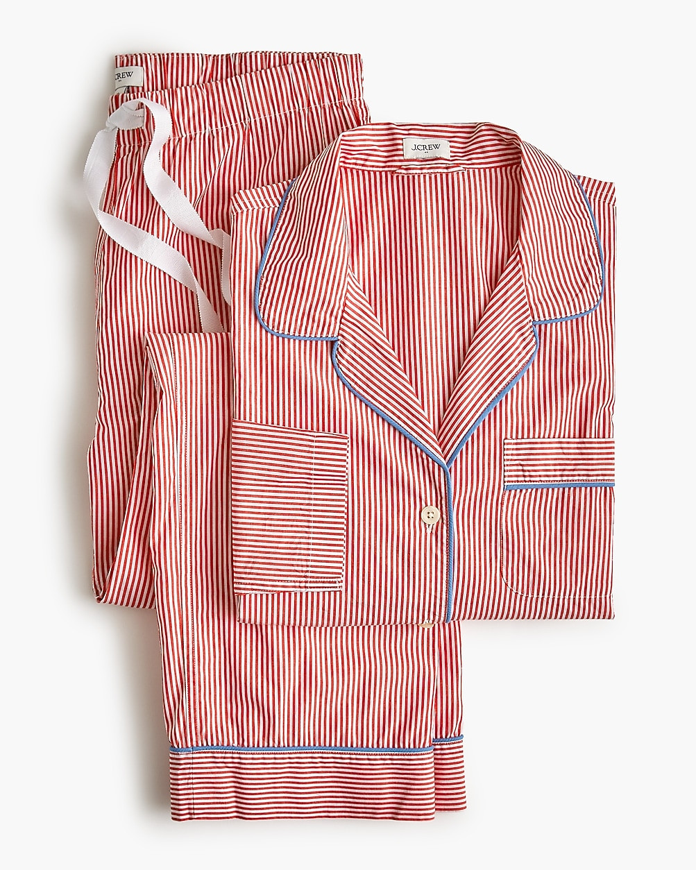 Petite long-sleeve cotton pajama set | J.Crew Factory