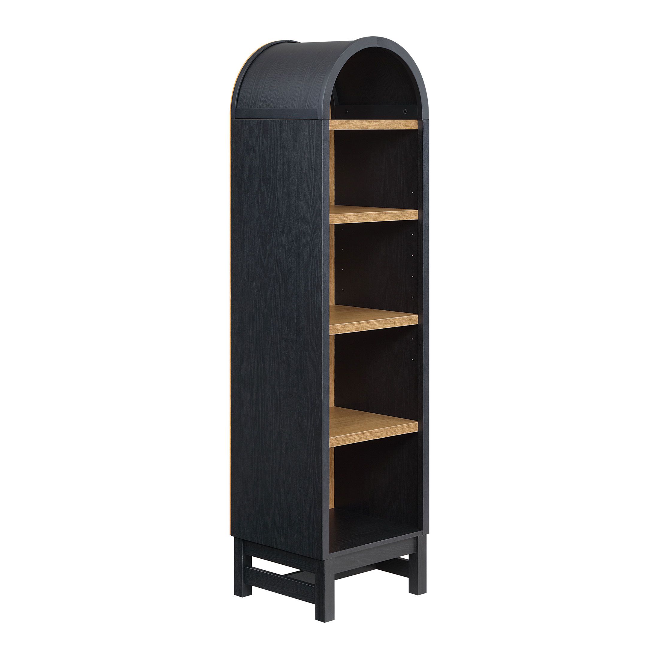 Better Homes & Gardens Juliet Narrow Arch Bookcase, Rich Black Finish - Walmart.com | Walmart (US)