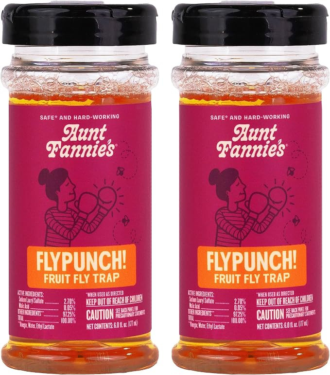 Aunt Fannie's FlyPunch Fruit Fly Trap for Indoor and Kitchen Use, Ready to Use, Made with Plant B... | Amazon (US)