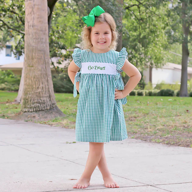 Hunter Green Gingham Avery Dress | Classic Whimsy