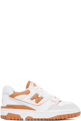 New Balance - White & Tan 550 Sneakers | SSENSE