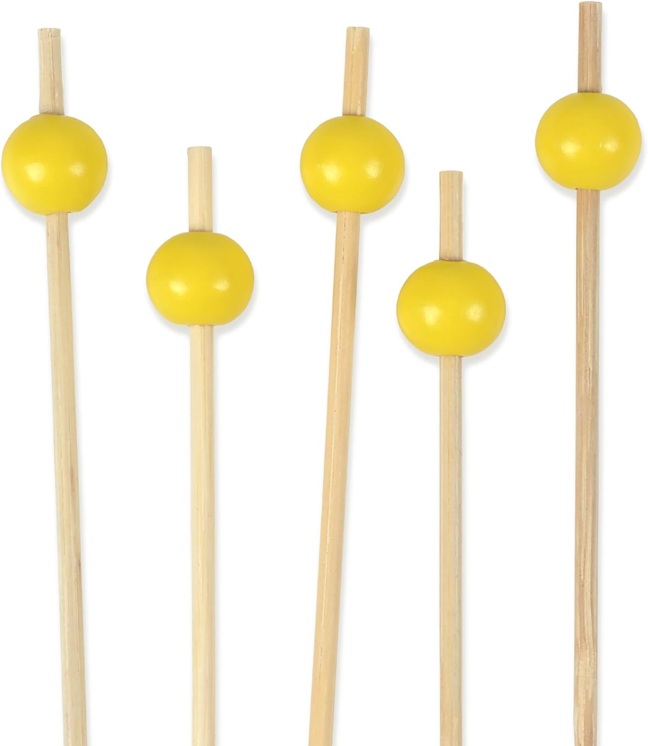 BambooMN Decorative Ball End Cocktail Fruit Sandwich Picks Skewers for Catered Events, Holiday's,... | Amazon (US)