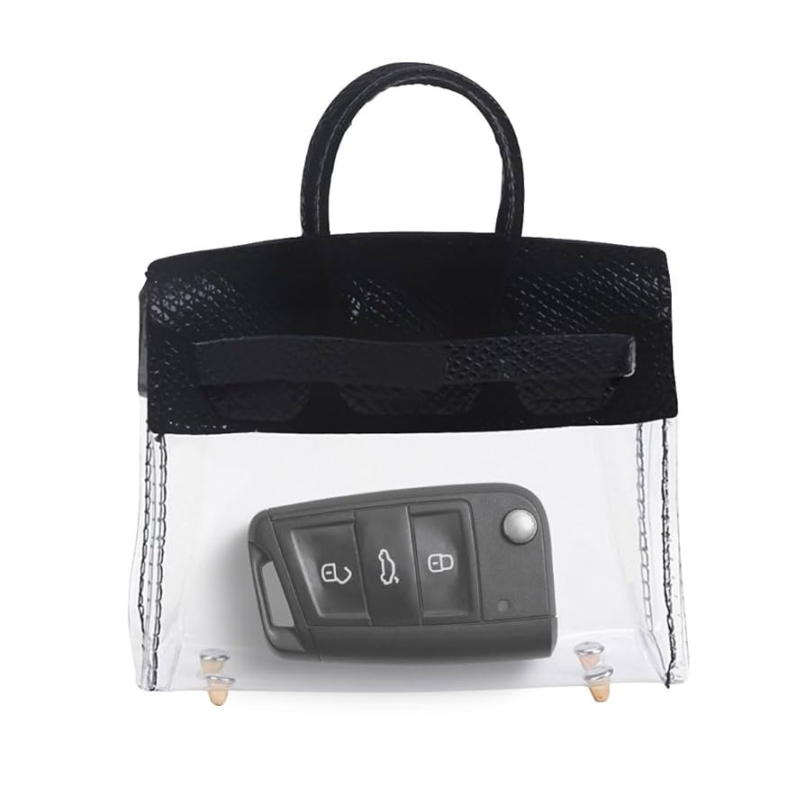 Mini Creative Car Key Case, Small Transparent Handbag Key Holder Wallet, Keychain Bag Car Key Fob... | Amazon (US)