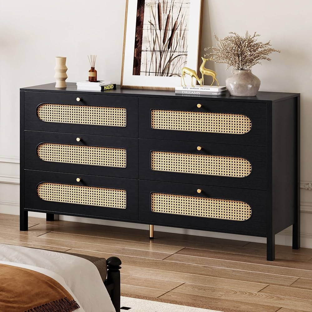 Rattan 6 Drawer Dresser | Amazon (US)