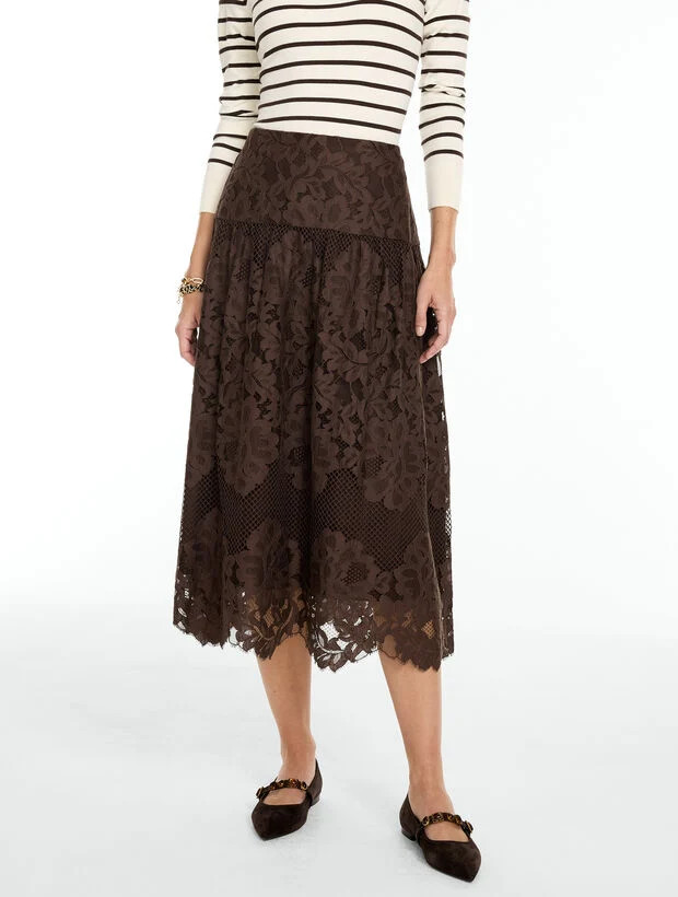 Alais Lace Midi Skirt | Talbots