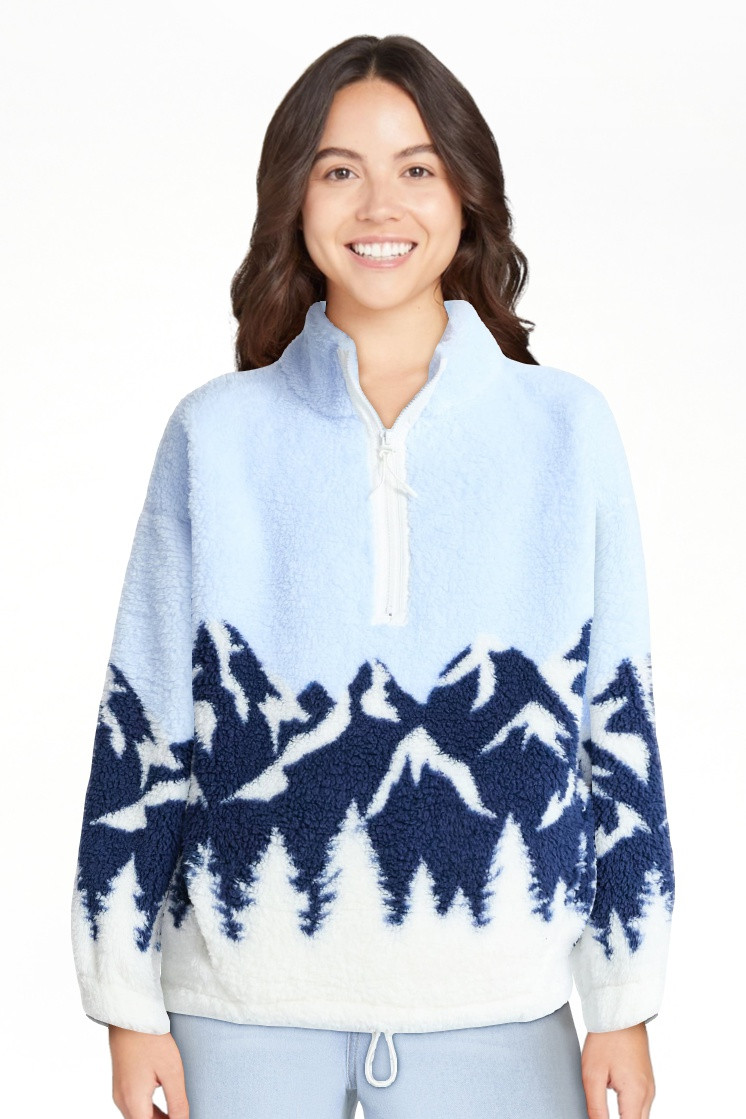 No Boundaries Plush Half-Zip Pullover, Women's | Walmart (US)