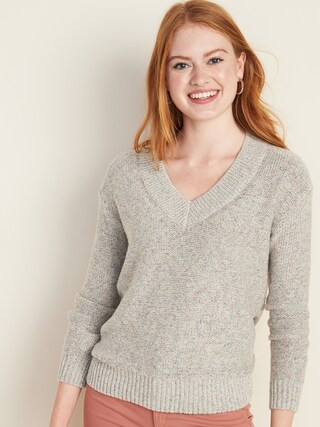 Soft Slouchy V-Neck Sweater for Women | Old Navy (US)