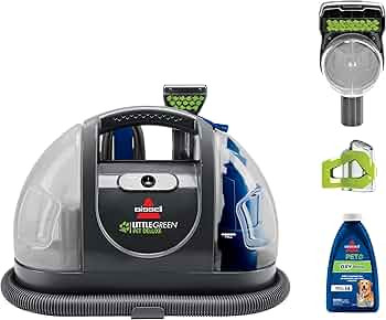 Bissell Little Green Pet Deluxe Portable Carpet Cleaner and Car/Auto Detailer, 3353, Gray/Blue | Amazon (US)