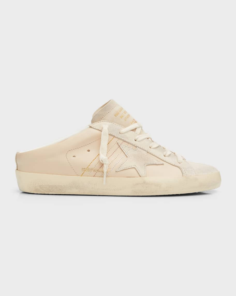 Golden Goose Sabot Mixed Leather Star Slide Sneakers | Neiman Marcus