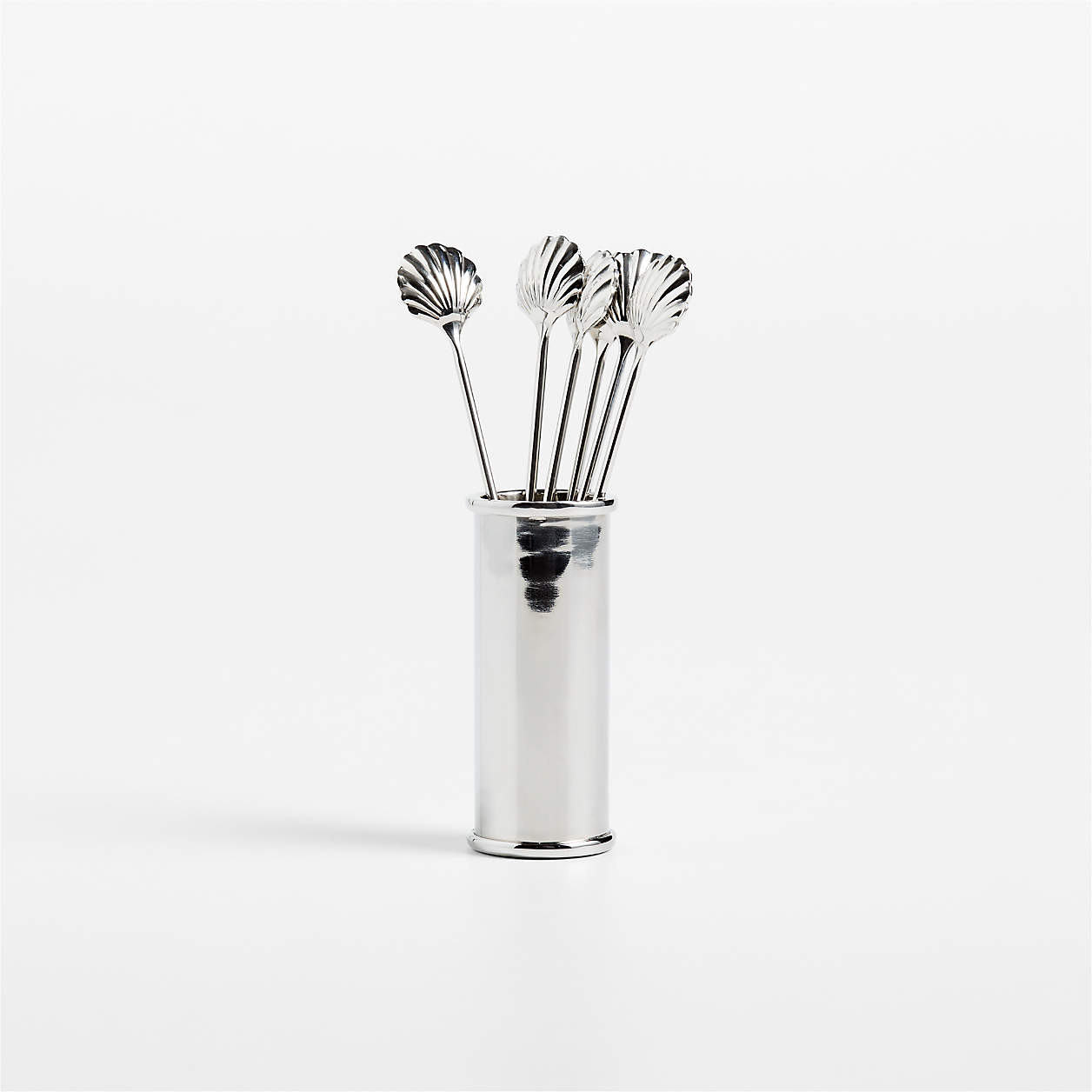 Shell Cocktail Picks with Holder by Laura Harrier & Tiffany Howell | Crate & Barrel | Crate & Barrel