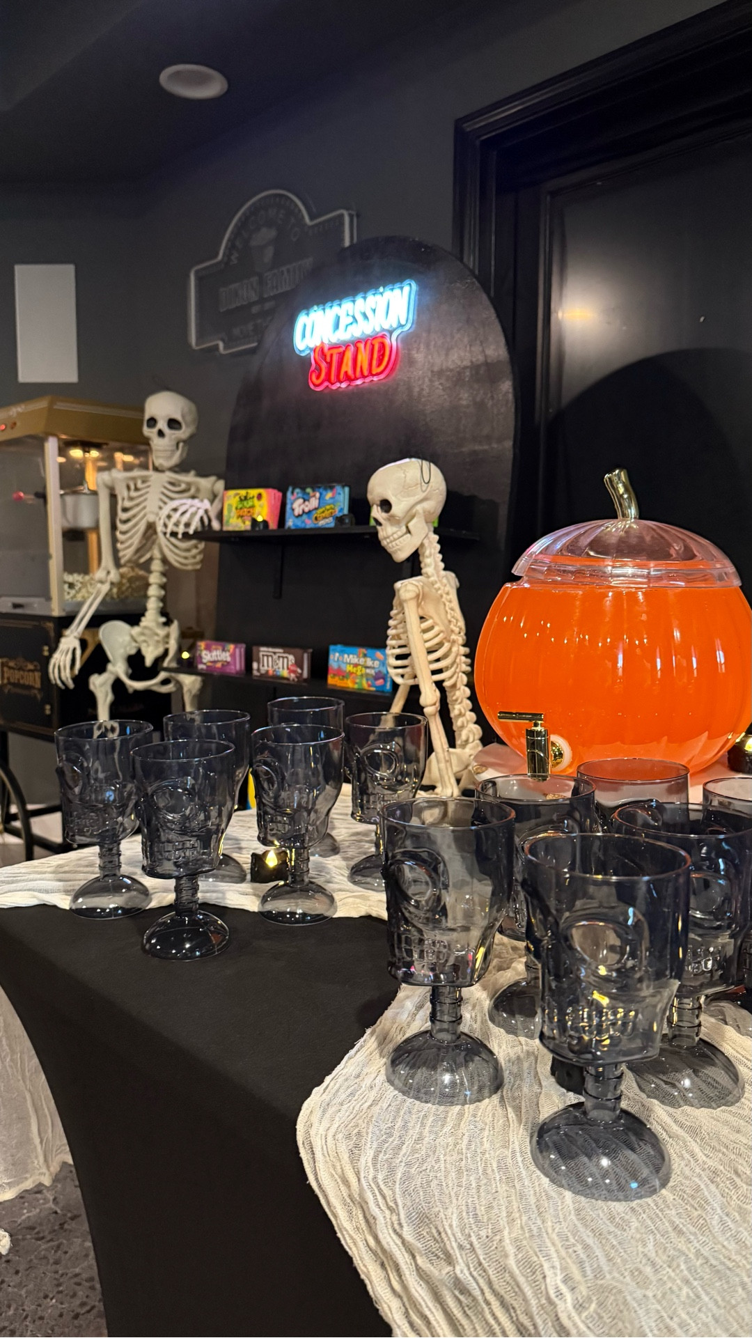 When the wind canceled our outdoor movie night, we brought the fun inside — and honestly, it turned out even better.
Our DIY concession stand, cozy blankets, and a few spooky touches made this basement movie night one of our favorites yet.

I linked everything you need to recreate it — from the LED sign to the popcorn bowls and projector setup.
Save this post for your next cozy night in or family movie night idea.

#LTKHome #LTKDIY #LTKFall #LTKCozy #LTKFamily #MovieNightIdeas #HomeInspo #DIYHomeDecor #FamilyMovieNight

#LTKSeasonal #LTKKids #LTKHalloween