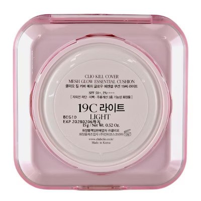 Clio Kill Cover Mesh Glow Essential Cushion Set - #19C Light - 0.52 oz - Glass-skin finish that stays hydrated and radiant for 54 hours | Target