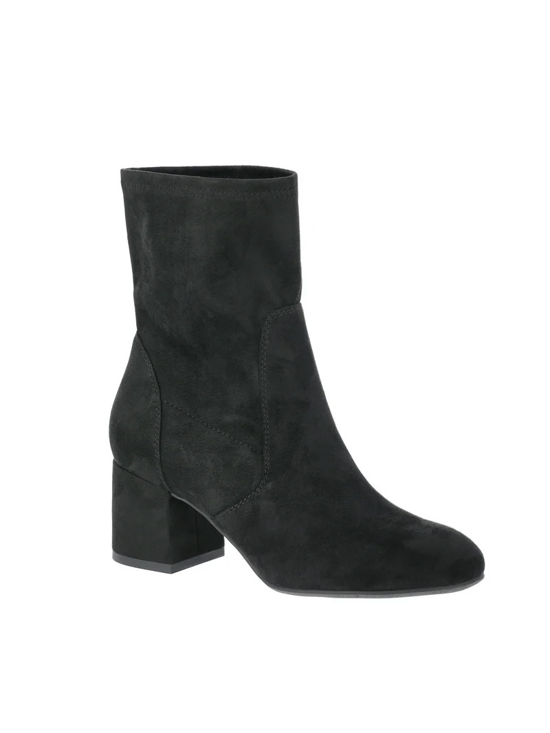 Time and Tru Women's Faux Suede Block Heel Boots | Walmart (US)