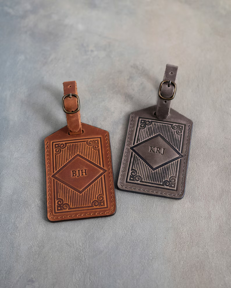 Leather Luggage Tags Groomsmen Gifts Luggage Tag Luggage - Etsy | Etsy (US)