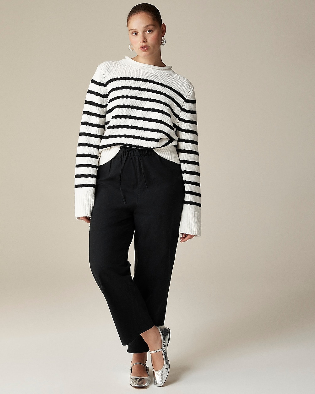 Heritage cotton Rollneck™ sweater in stripe | J. Crew US
