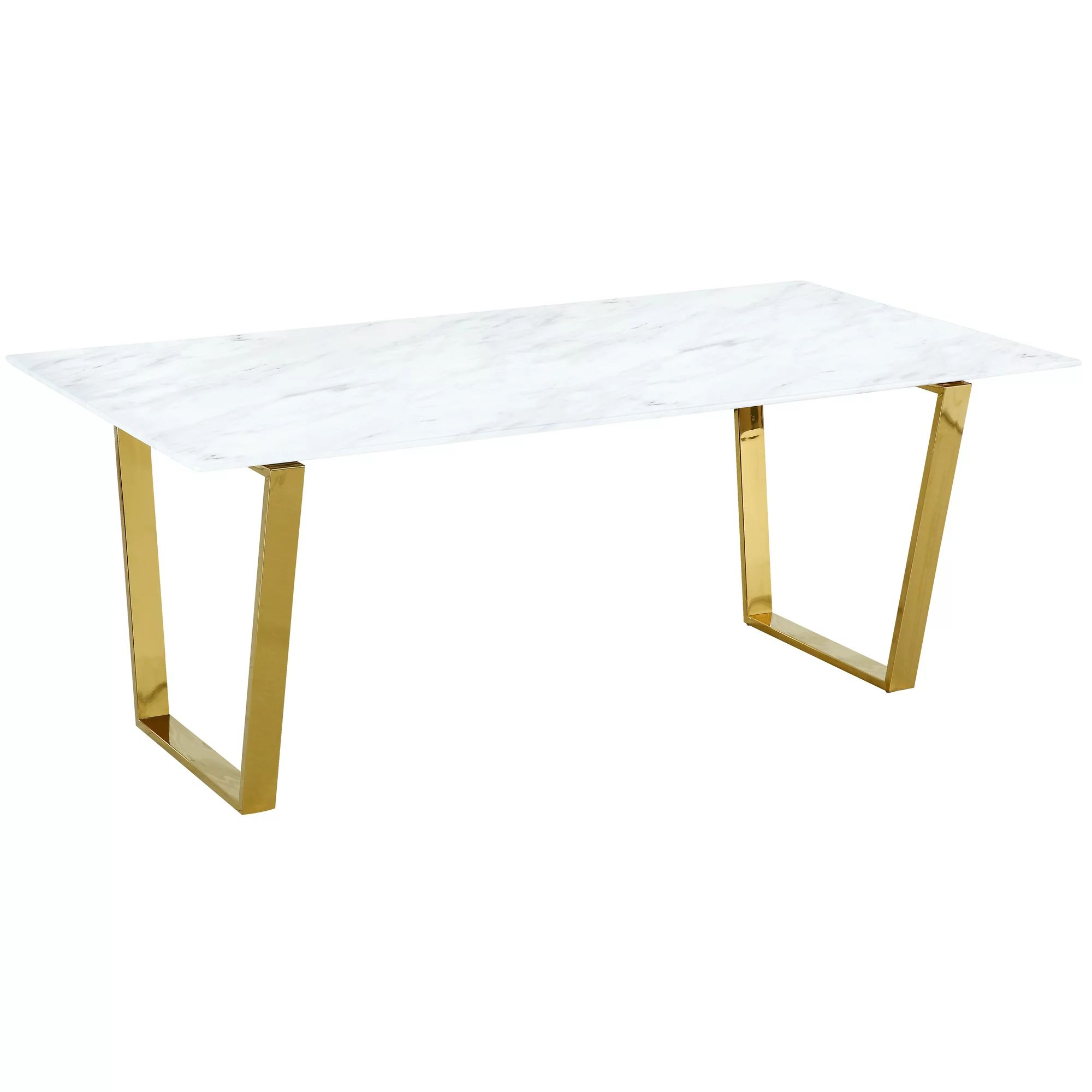 Meridian Furniture Cameron Dining Table-Color:Gold,Style:Contemporary | Walmart (US)