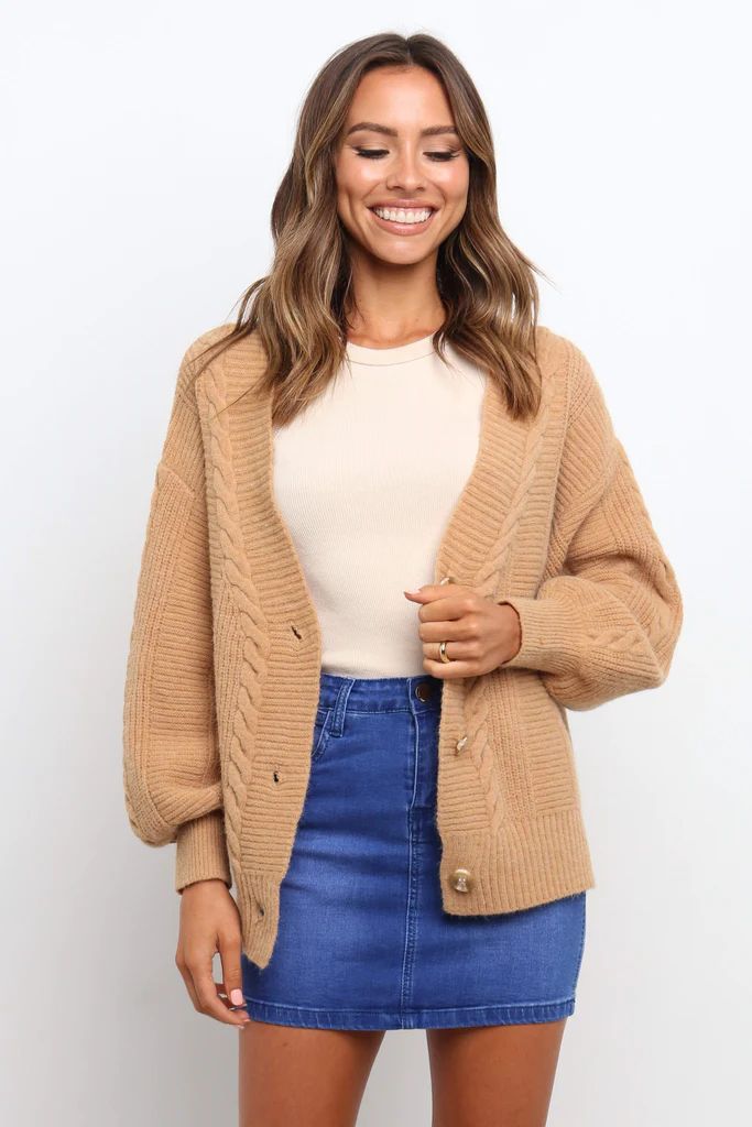 Flounce Cardigan - Tan | Petal & Pup (US)