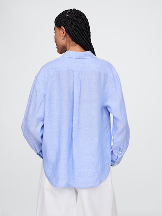 100% Linen Oversized Shirt | Gap (CA)