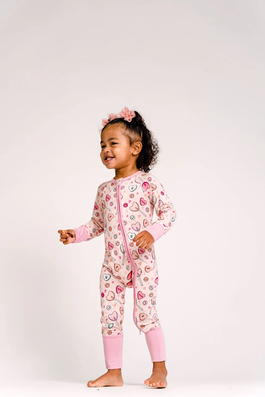 I'm A Sucker For You Zipper Romper | In My Jammers