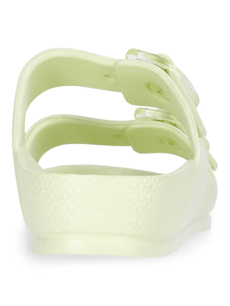 Time and Tru Women's Double Buckle EVA Slide Sandals | Walmart (US)