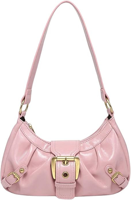 Verdusa Women's Y2k Purse Top Handle Shoulder Bag Buckle Punk Hobo Clutch Purses Bags | Amazon (US)