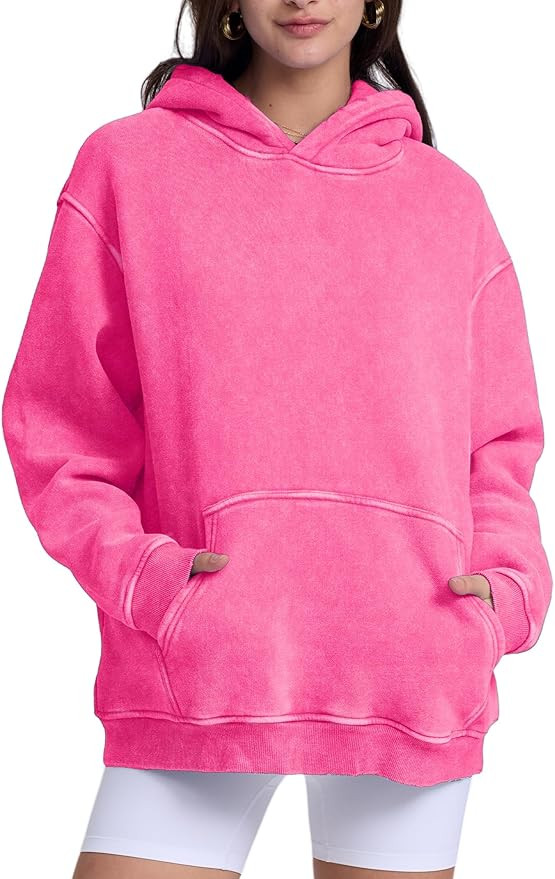 Mens Hoodies Pullover Oversized Hoodie Wash Plush Cotton Hooded Sweatshirt Vintage Heavyweight Ho... | Amazon (US)