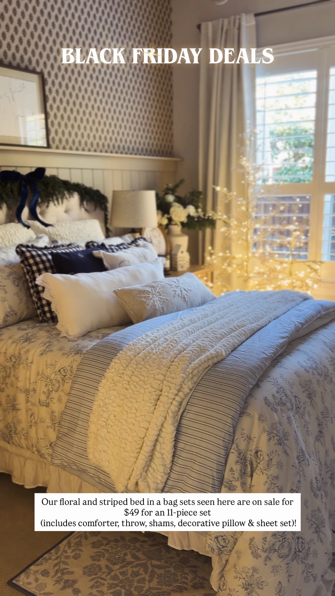 Bedding sets are only $49 for 11-piece set! 