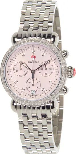 MICHELE Women's CSX Diamond Bezel 3-Hand Bracelet Watch, 38mm - 0.62 ctw | Nordstromrack | Nordstrom Rack