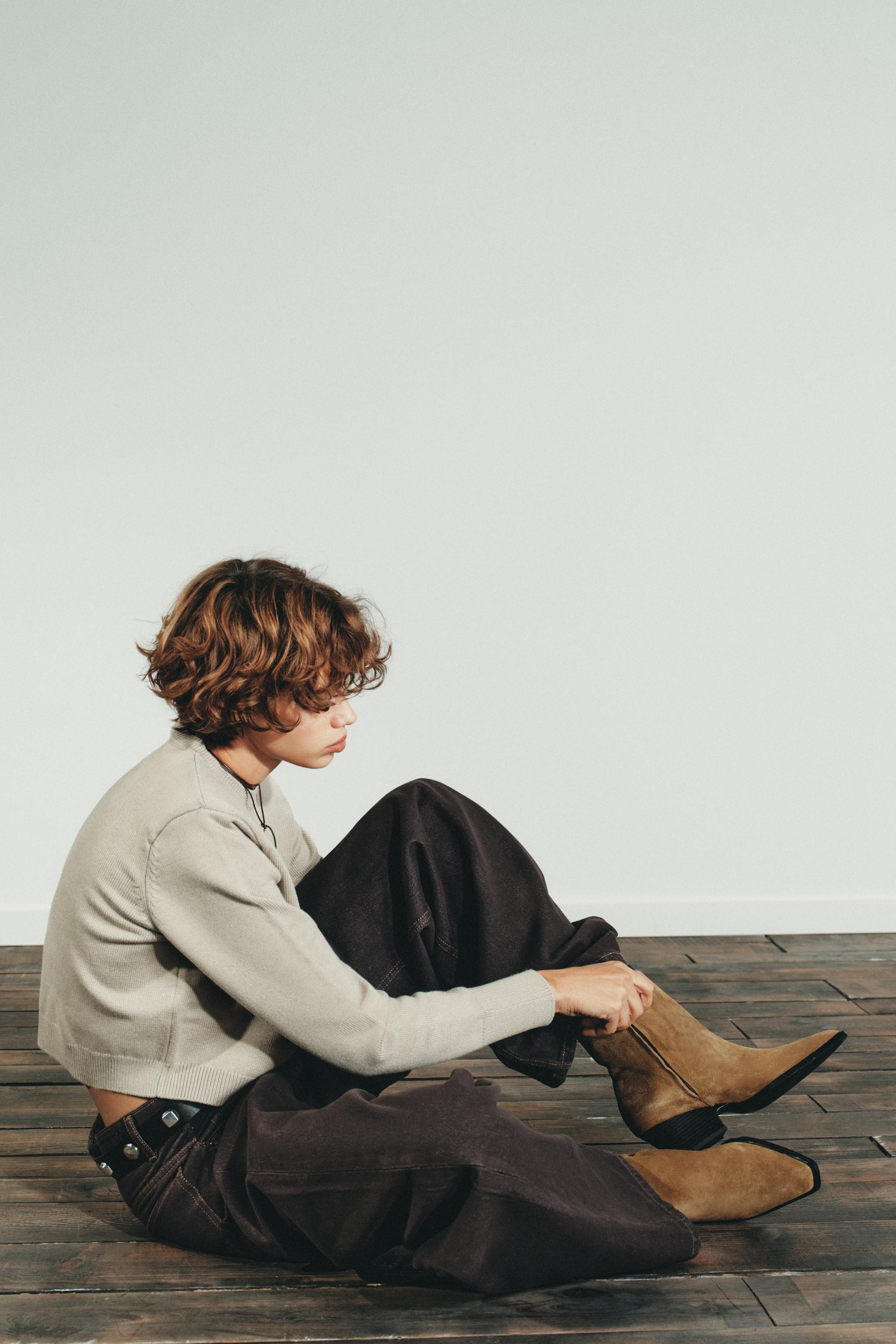 SPLIT LEATHER HEELED ANKLE BOOTS | Zara US