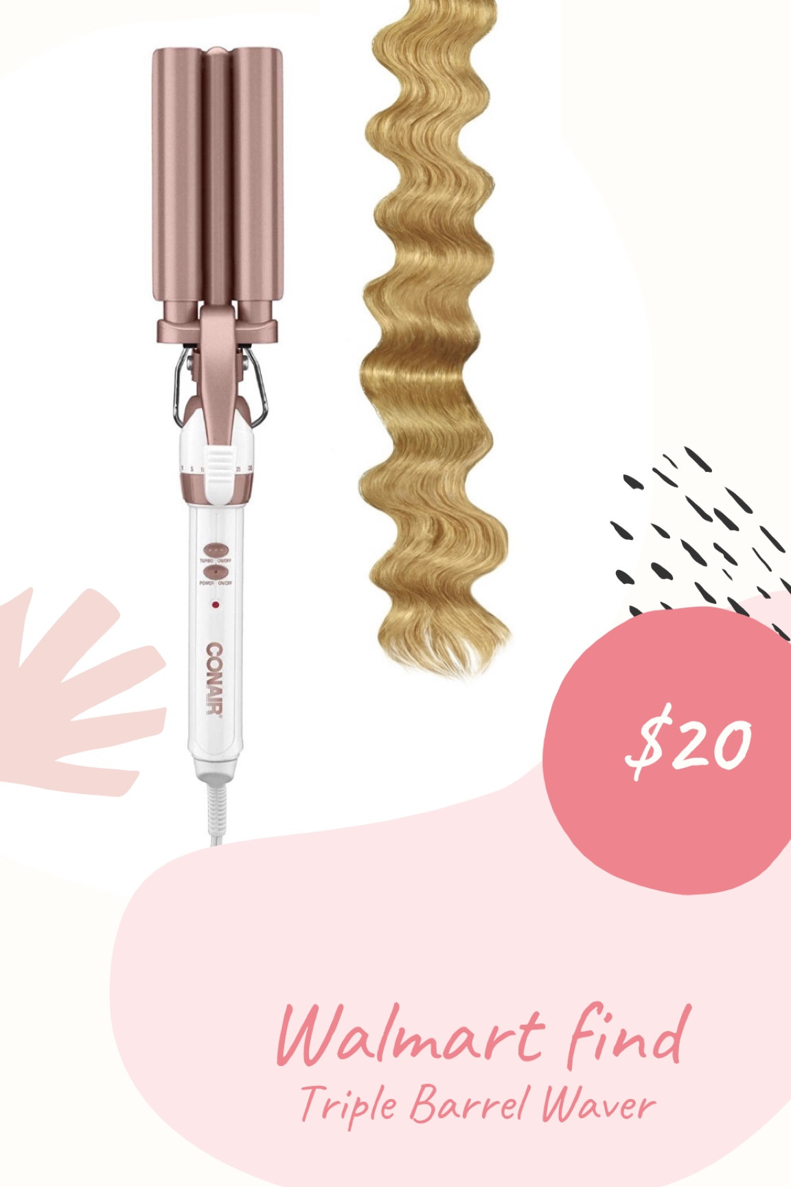 Walmart find: triple barrel waver from Conair