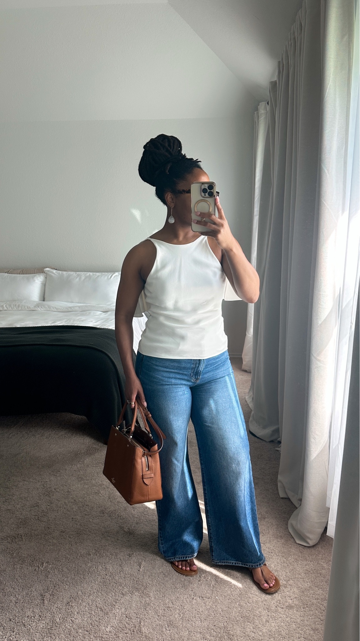 Casual summer outfit with wide leg jeans.

#LTKFindsUnder100 #LTKStyleTip
