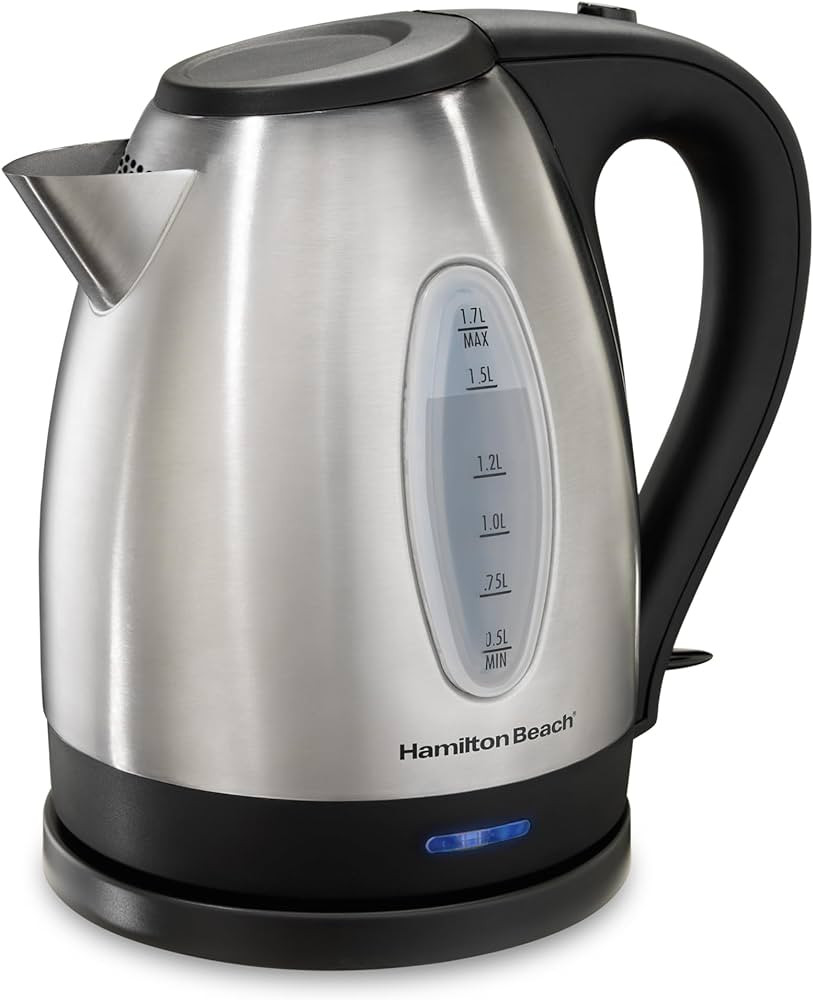Hamilton Beach Electric Tea Kettle, Water Boiler & Heater, 1.7 Liter, Cordless Serving, 1500 Watt... | Amazon (US)
