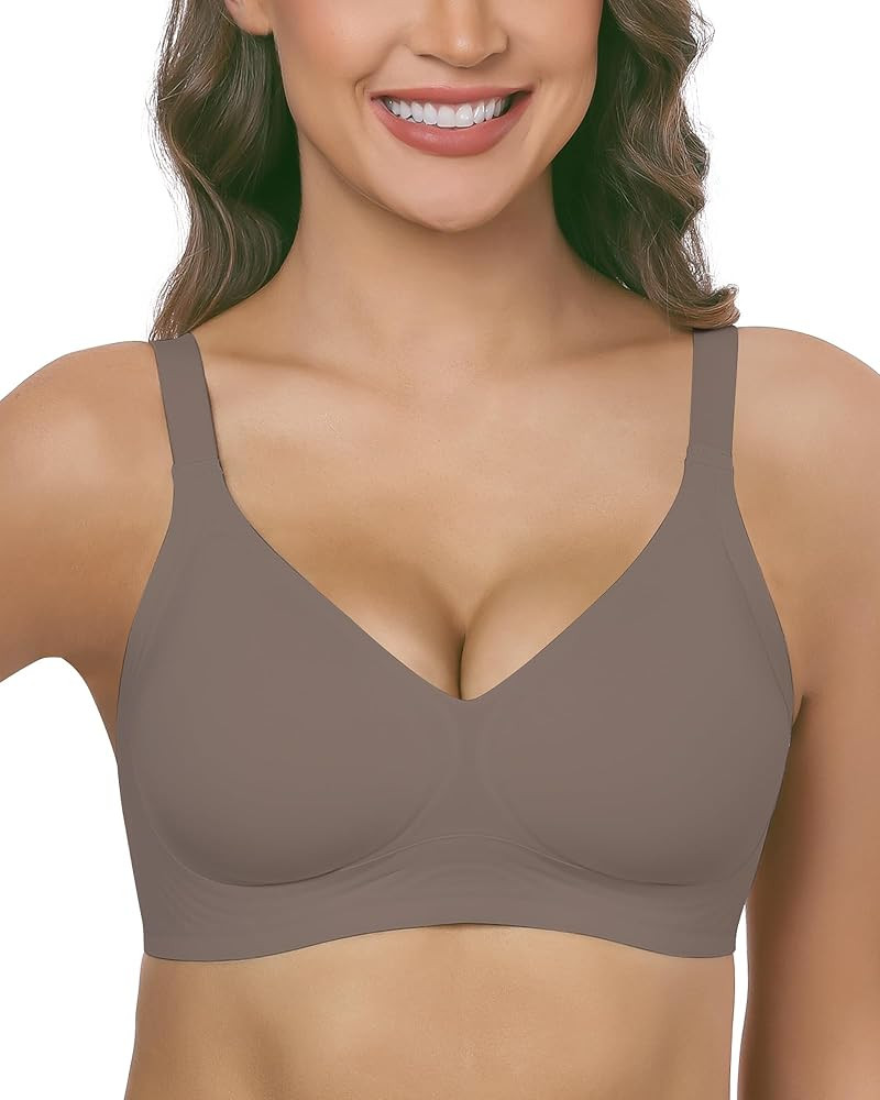 Cloud Feel Everyday T Shirt Bra Seamless Bras for Women Comfortable Push Up Bra No Underwire | Amazon (US)