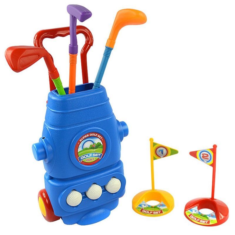 Insten Kids Junior Golf Clubs Toy Set, Includes 3 Golf Clubs, 3 Balls, And 2 Practice Holes | Target