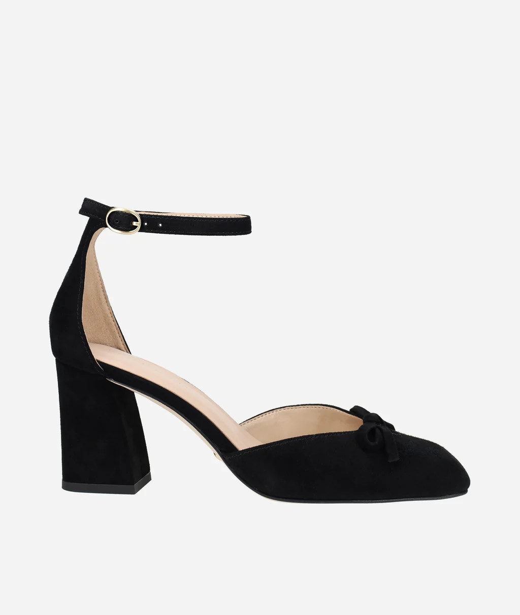 Hasly Block Heel Black Suede | Pelle Moda