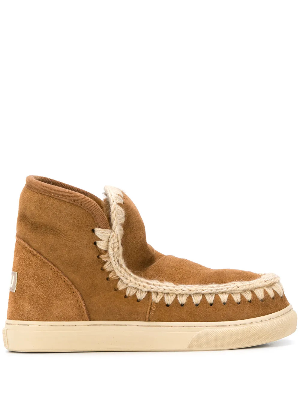 Mou Crochet stitch-trim Sneaker Boots - Farfetch | Farfetch Global